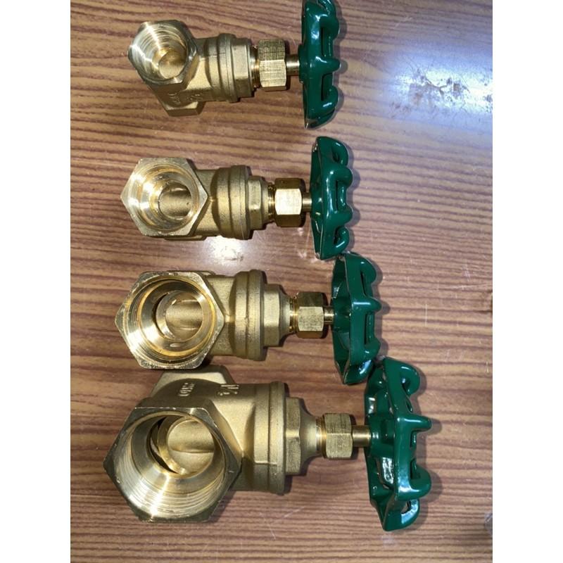Van cửa đồng, Van khoá nước tay vặn đồng thau Minh Hoà 21mm, 27mm, 34mm, 42mm