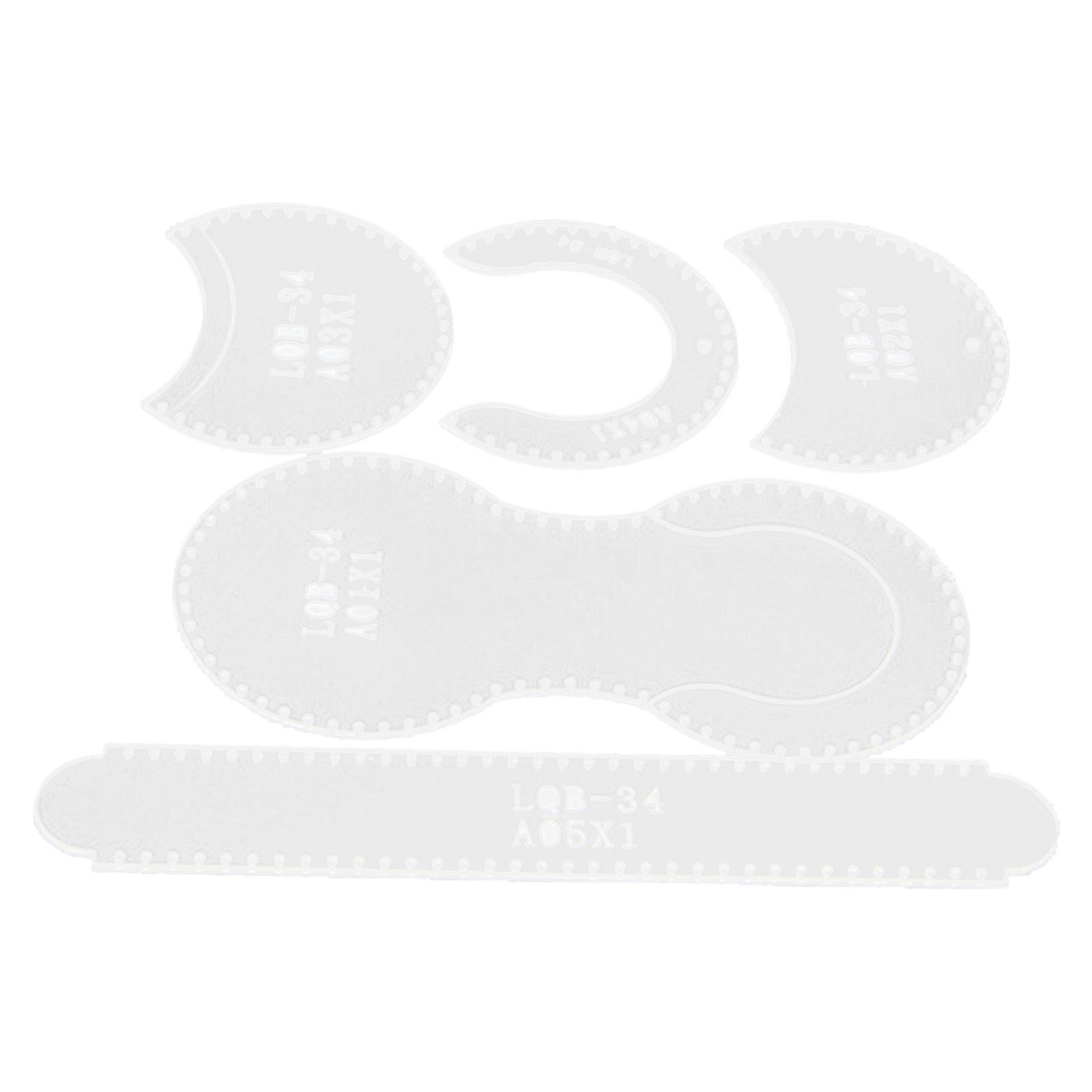 5x Clear Acrylic Wallet Pattern Stencil Leather Craft Sewing Template Board Tool