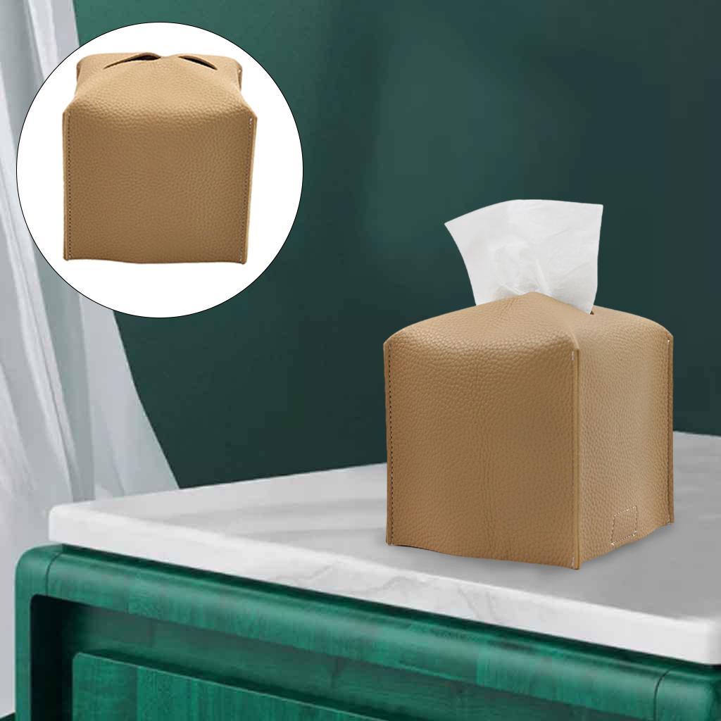Creative Tissue Box Holder Leather for Bedroom Kitchen Dressers