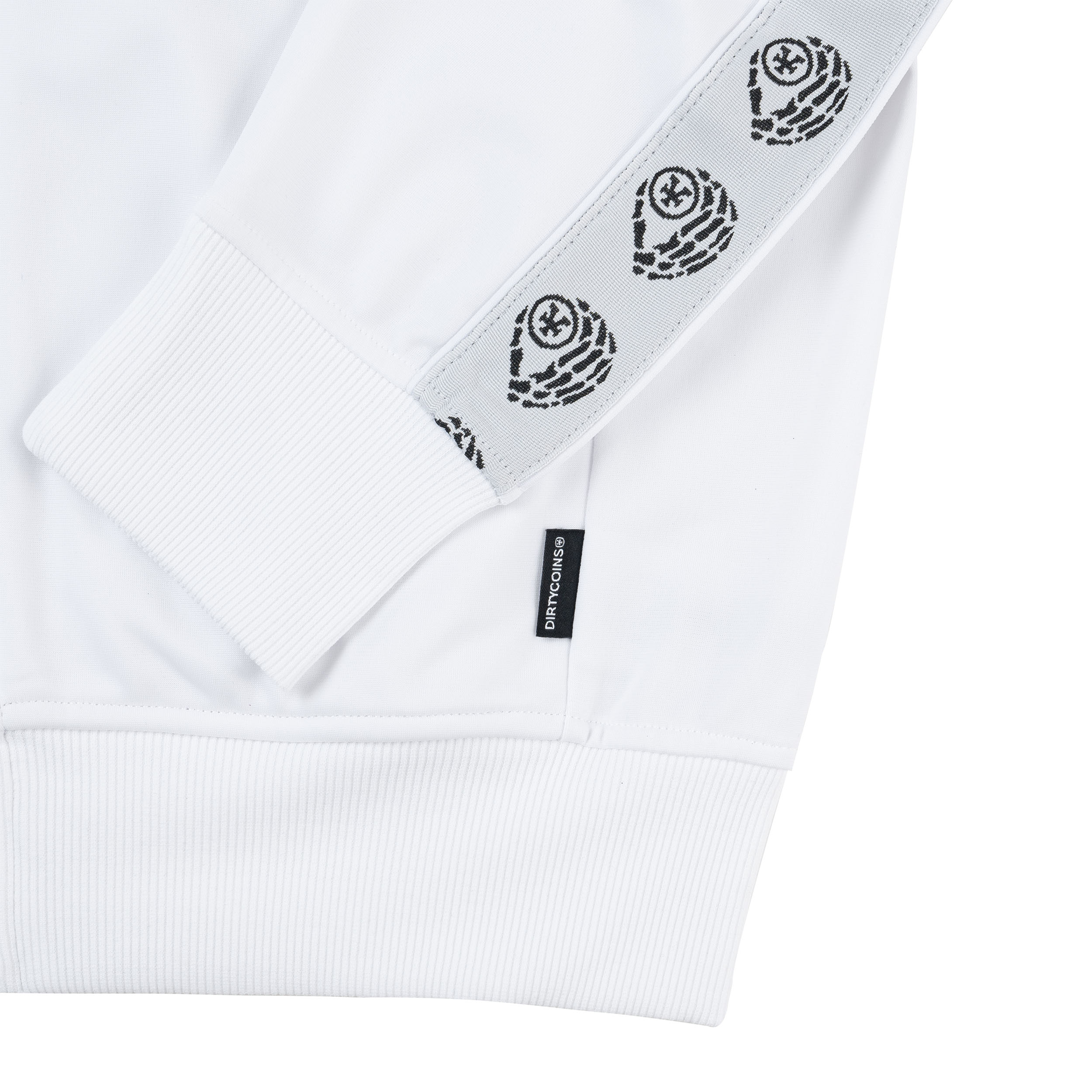 Áo Khoác DirtyCoins Logo Striped Track Jacket - White