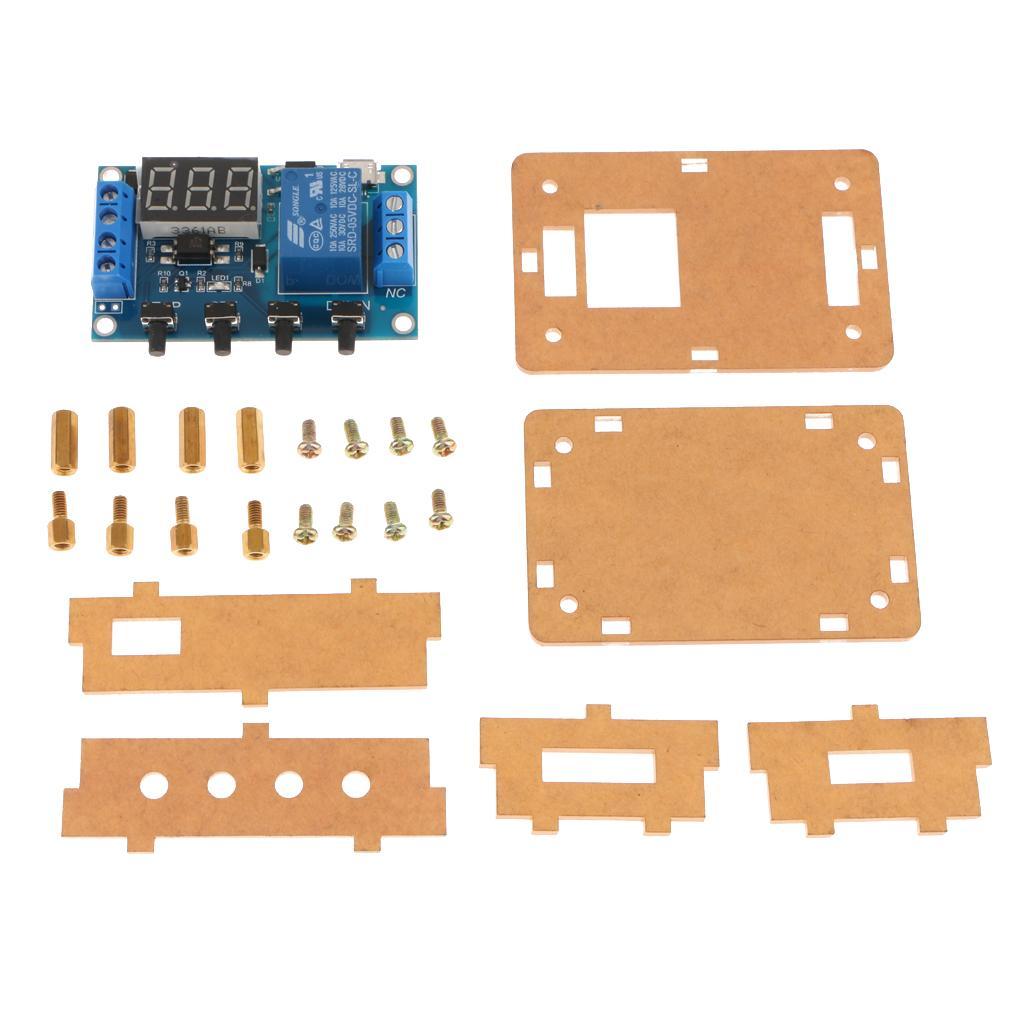DC 6-30V Adjustable Relay Timer Cycle Module Switch With Clear Cover Trigger Time Delay Circuit Board