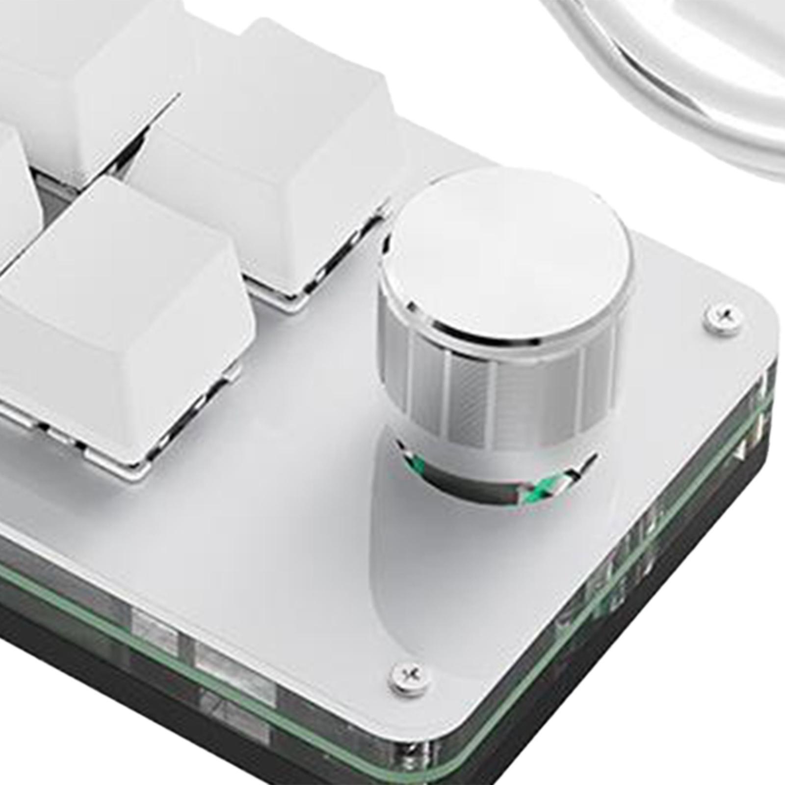 6 Keys One Handed Gaming Keypad White