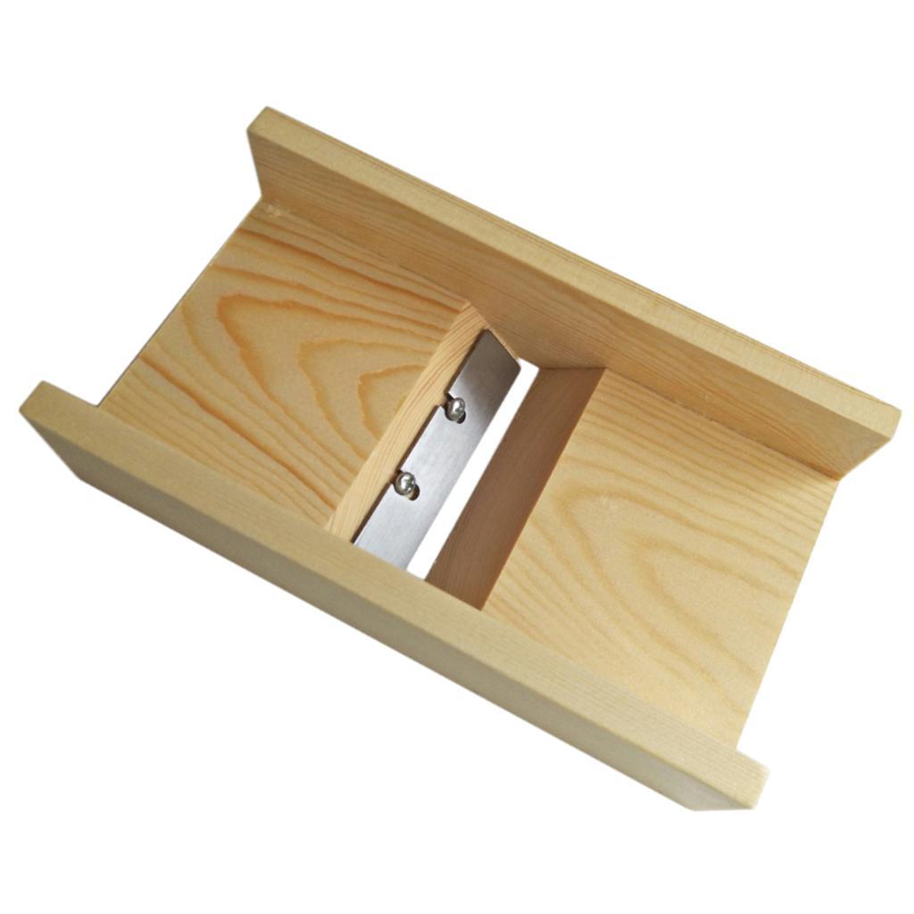 2Pcs Wooden Stainless Steel Soap Cutter Cutting Tools - Beveler Planer and Wire Slicer for Handmade Craft Soap Making Kitchen Tools