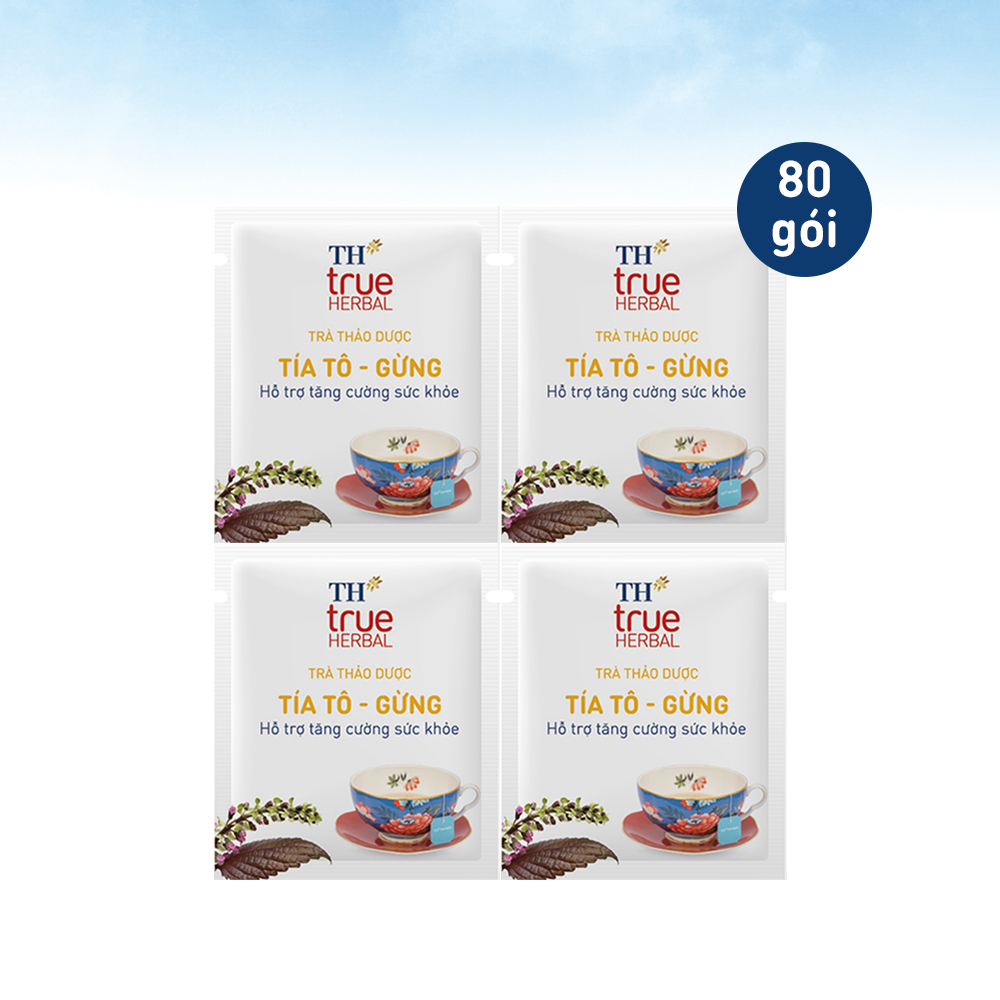 Combo 4 Hộp trà Tía tô – Gừng TH True Herbal