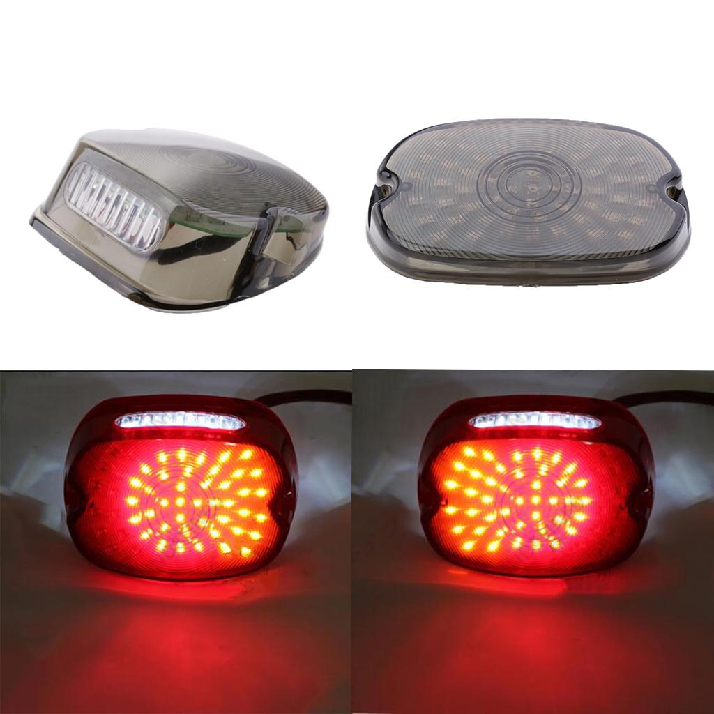 Smoke LED Tail Brake Turn Light for 91-10  Sportster  Lay Down
