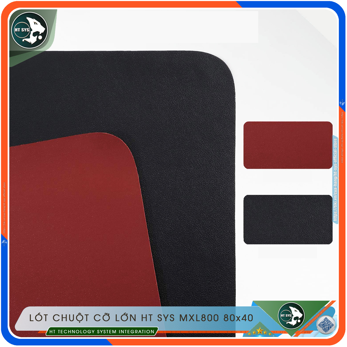 Pad Chuột HT SYS - Miếng Lót Chuột 80x40 Và 90x45 - Chất Liệu Da PU Cao Cấp, Sử Dụng 2 Mặt, Thiết Kế Sang Trọng - Chống Trơn Trượt, Chống Nhăn - Hàng Chính Hãng