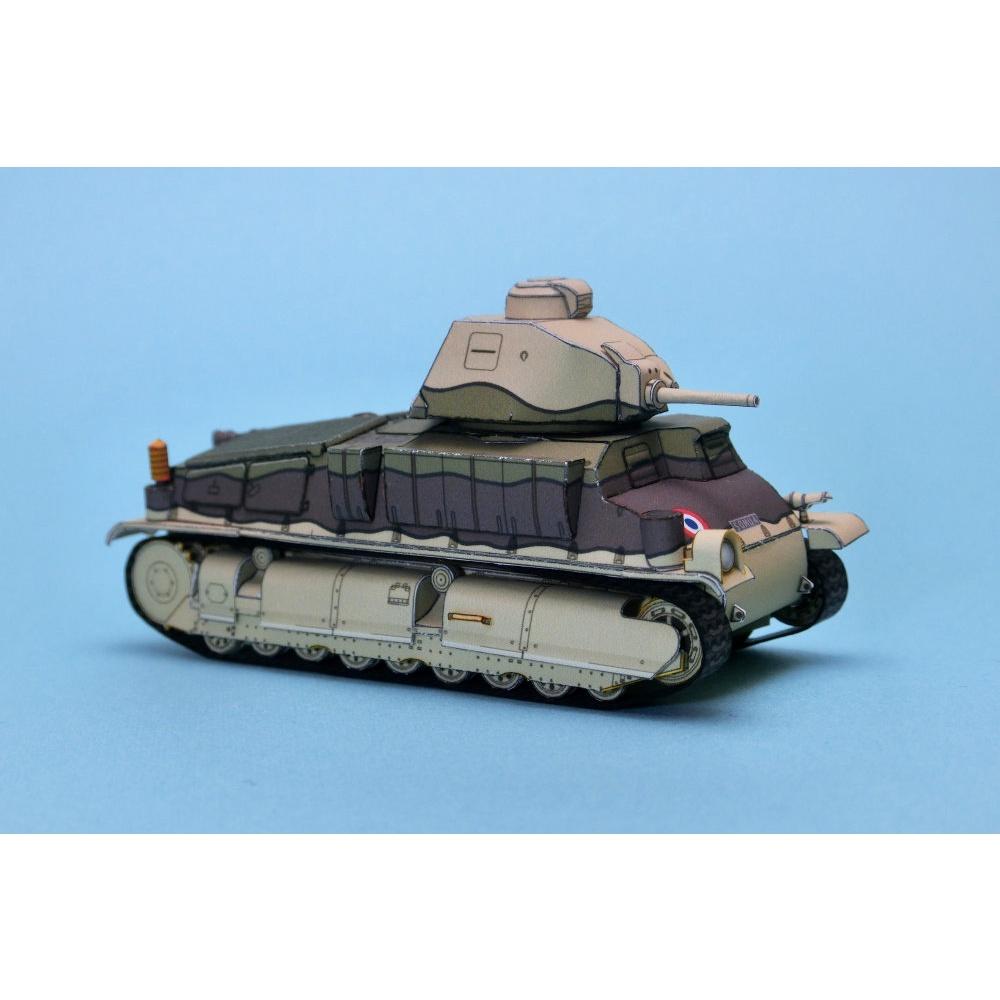 Mô hình giấy 3D xe tank Somua. S35 tỉ lệ 1/72