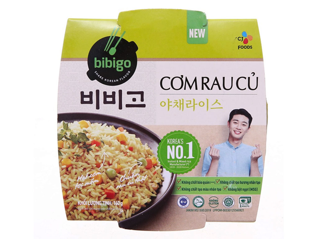 Cơm Rau Củ Hàn Quốc Bibigo Hộp 160G