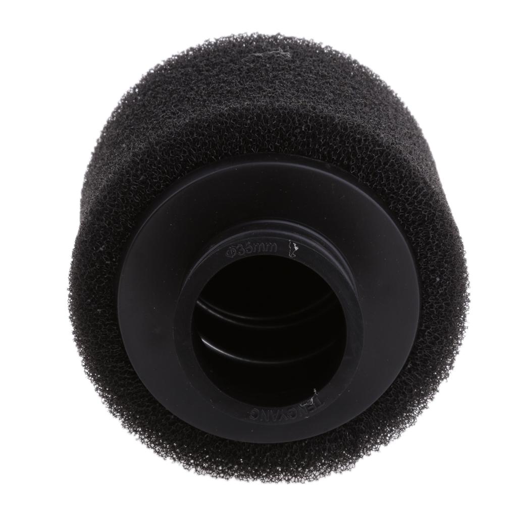 BLACK 35mm Bent Angled Foam Air Filter Pod for PIT Quad Dirt Bike ATV Buggy