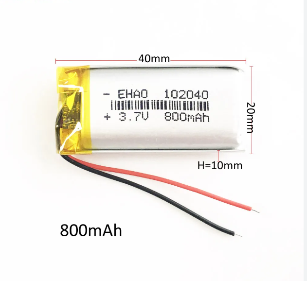 Pin Sạc Lithium Polymer 1s 3.7V 800mah 102040 Cho tai nghe,loa Mp3 MP4 MP5 GPS PSP Bluetooth