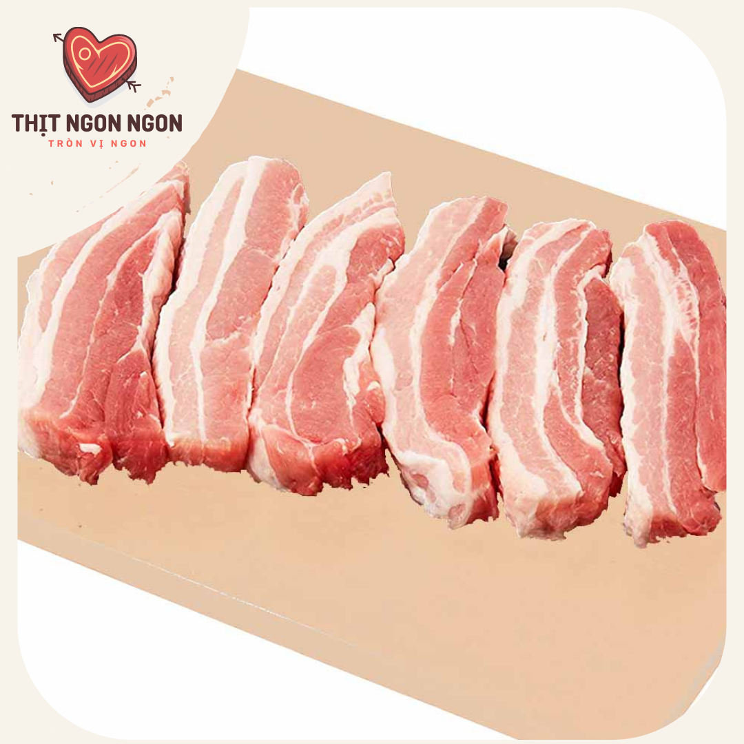 BA RỌI / BA CHỈ HEO RÚT SƯỜN - LOẠI 1 - 1KG - BONELESS BELLY