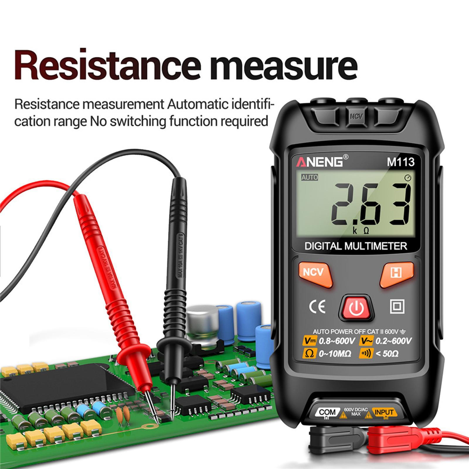 Pocket Multimeter Electrical Tester Ohm meter for  DC Voltage, Current, NCV, Continuity, Capacitance, Diodes, Meansurement, Meter for Automotive
