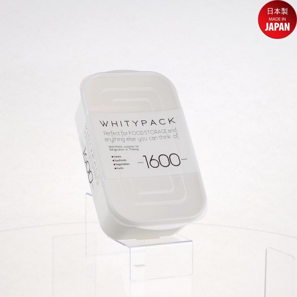 Hộp nhựa nắp mềm Whity Pack 1600ml dùng được trong lò vi sóng - nội địa Nhật Bản