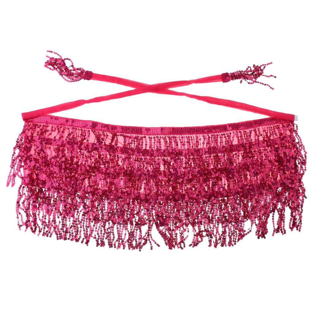 Women Summer Beach Coat Sequins Tassel Belly Dance Dancewear  - Gold,