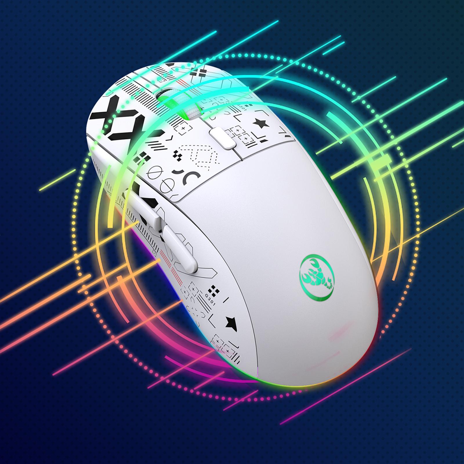 2.4G Mouse Gaming Mouse Triple Mode with USB Receiver Ergonomic 3600 DPI Cordless Optical Mouse for PC Laptop Gamer