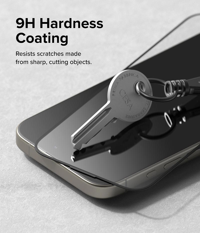 [Combo 2] Dán cường lực kèm khung dán dành cho iPhone 15 Pro Max RINGKE Easy Slide Tempered Glass - Hàng Chính Hãng