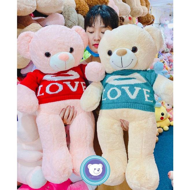 Gấu bông Teddy - Teddy mặc áo Love cao cấp - Gấu Bông Hana