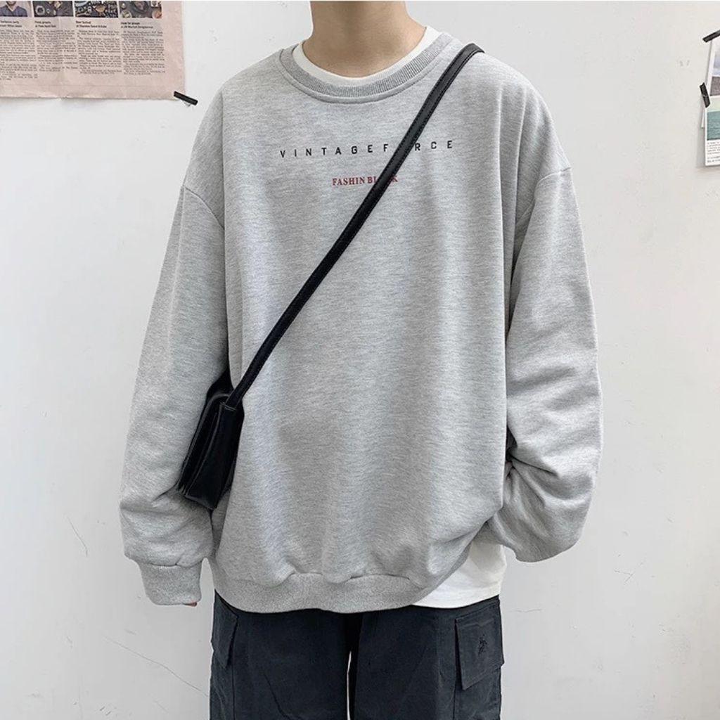 ÁO SWEATER NỈ UNISEX VITAGEFORCE ÁO NỈ KHÔNG NÓN FORM RỘNG NAM NỮ NHIỀU MÀU