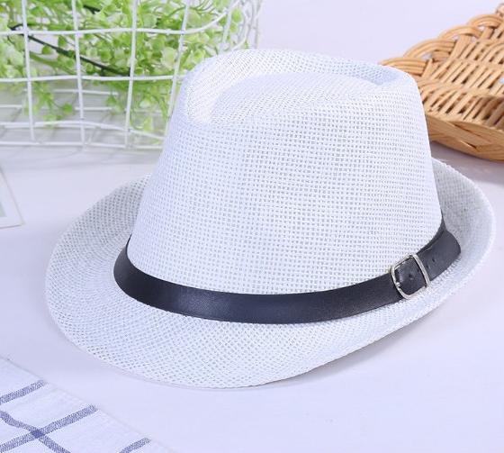Mũ phớt nữ vành nhỏ thời trang mũ panama nữ màu trắng
