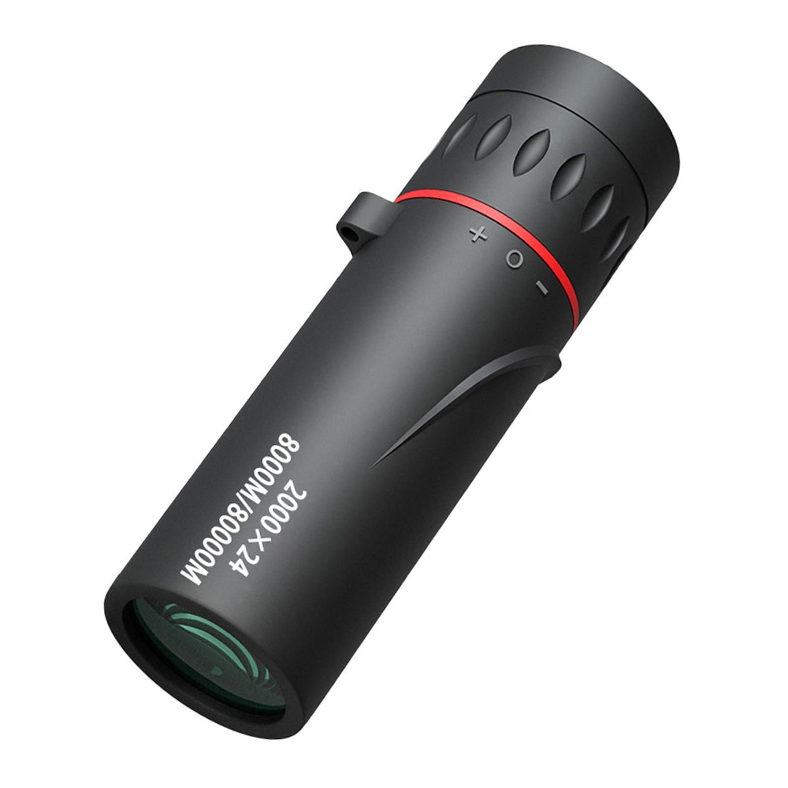 2000×24 Telescope Black Portable Telescope for Birds Watching Hiking Camping