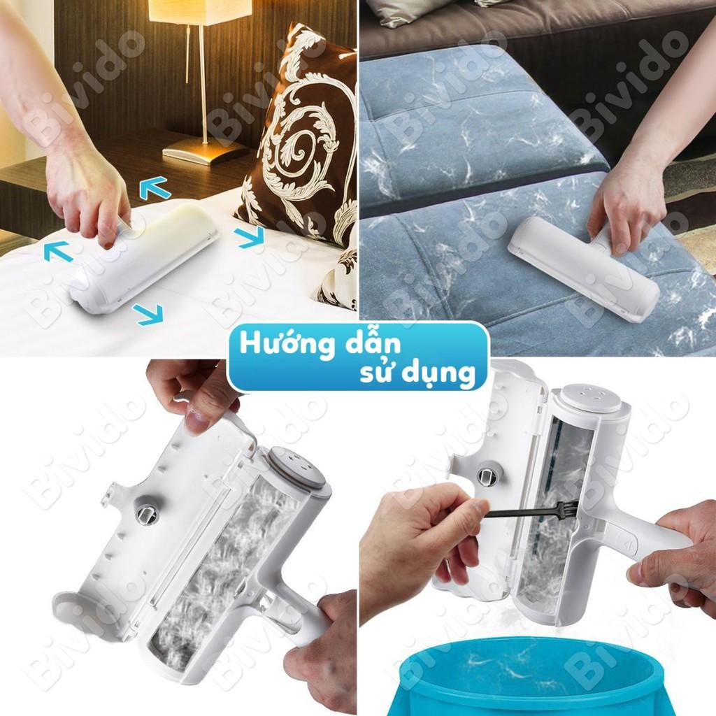 Cây lăn lông thú cưng chó mèo tĩnh điện cao cấp sạch sẽ, dễ vệ sinh - Bivido Pet Shop