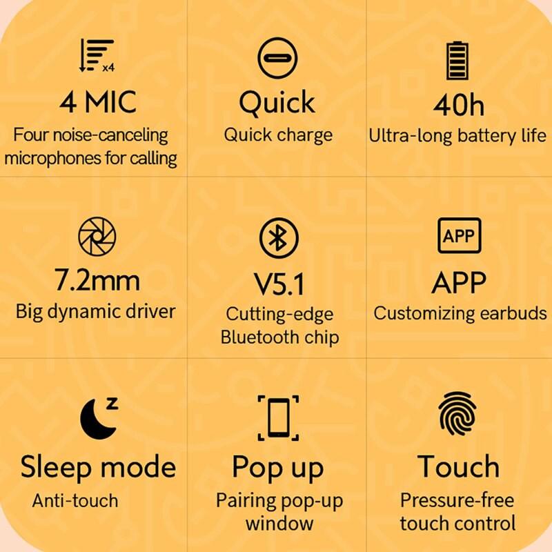 Tai nghe Bluetooth V5.1 QCY T13 TWS điều khiển cảm ứng