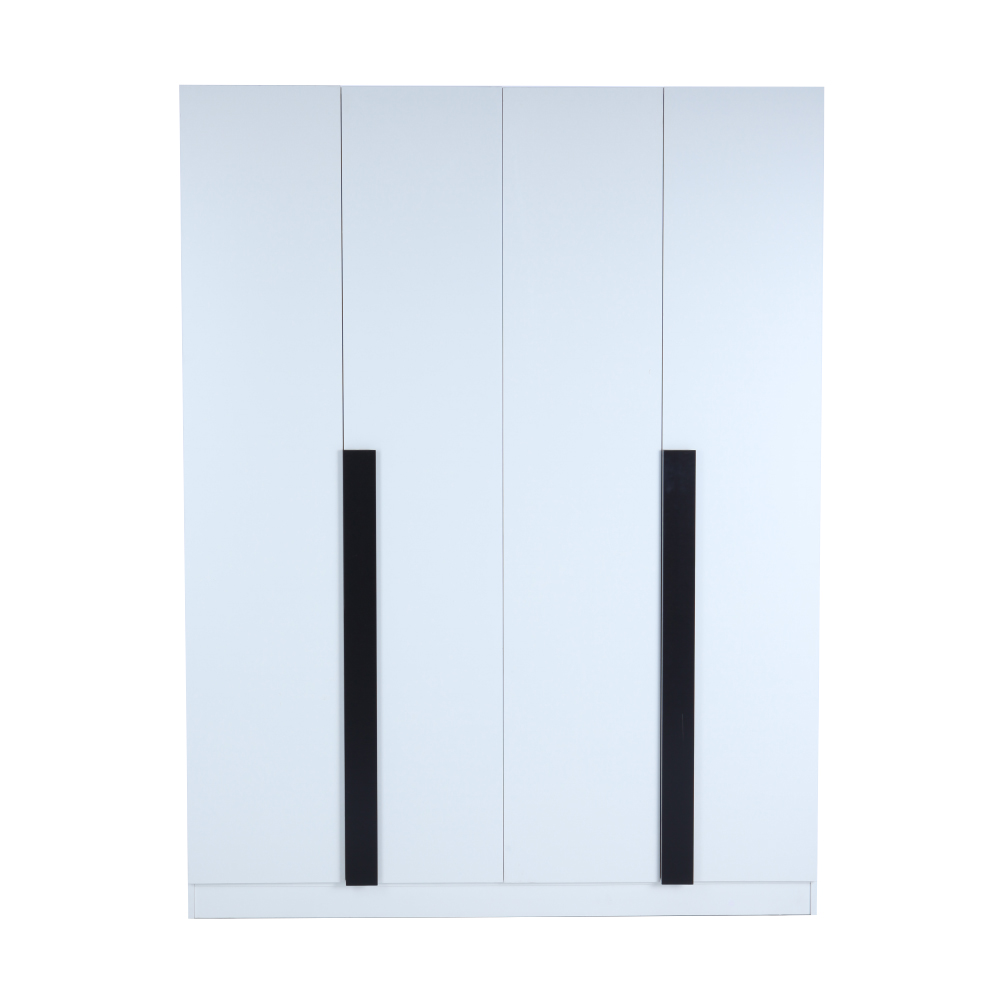 Tủ quần áo gỗ 4 cánh PIANO/P tích hợp nhiều kệ đựng đồ, màu trắng sang trọng | Index Living Mall - Phân phối độc quyền tại Việt Nam