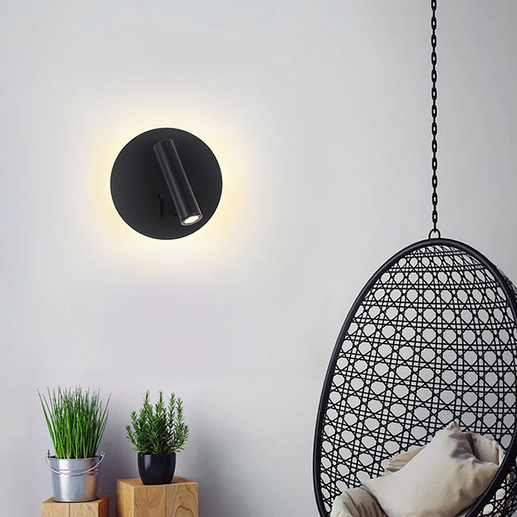 Đèn treo tường kèm rọi đa dụng 3 chế độ sáng trang trí phong cách hiện đại