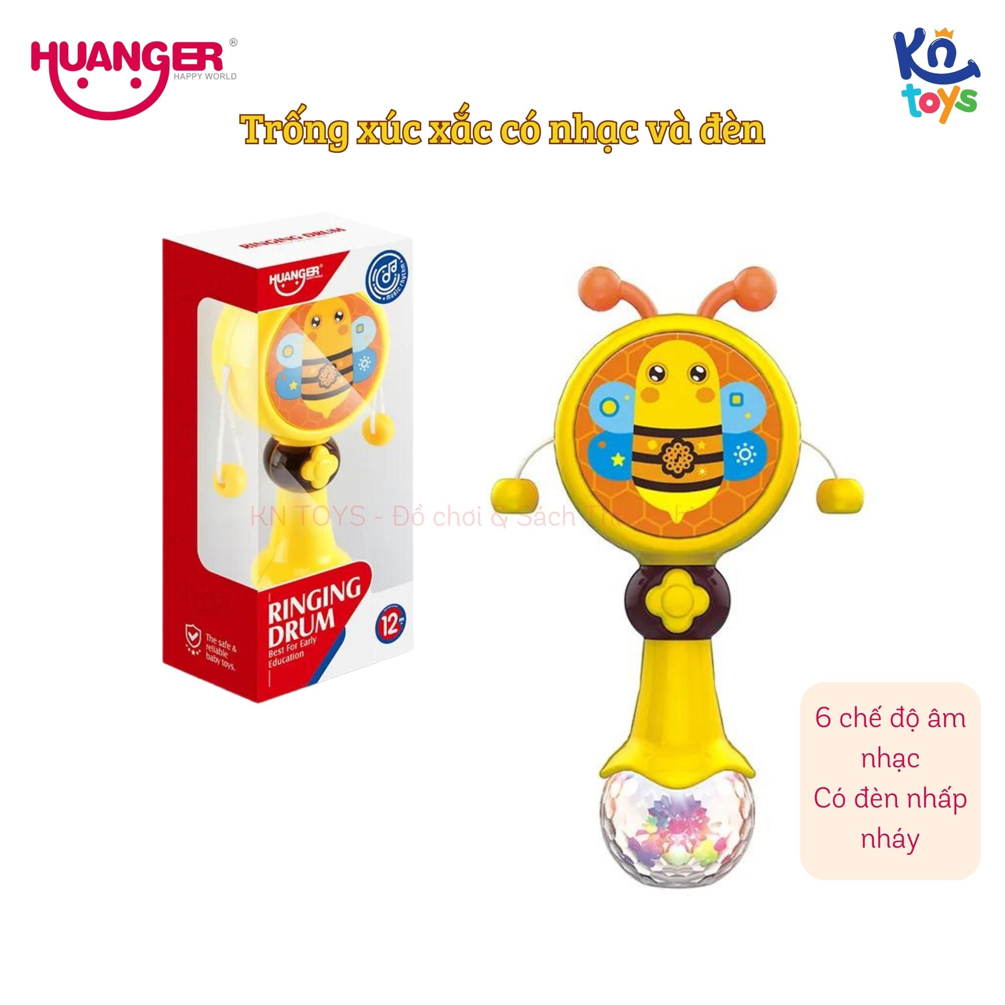 Đồ Chơi Âm Nhạc HUANGER HE0516 - Trống Xúc Xắc Có Nhạc và Đèn Hình Con Ong Cho Bé Từ 12 Tháng Tuổi