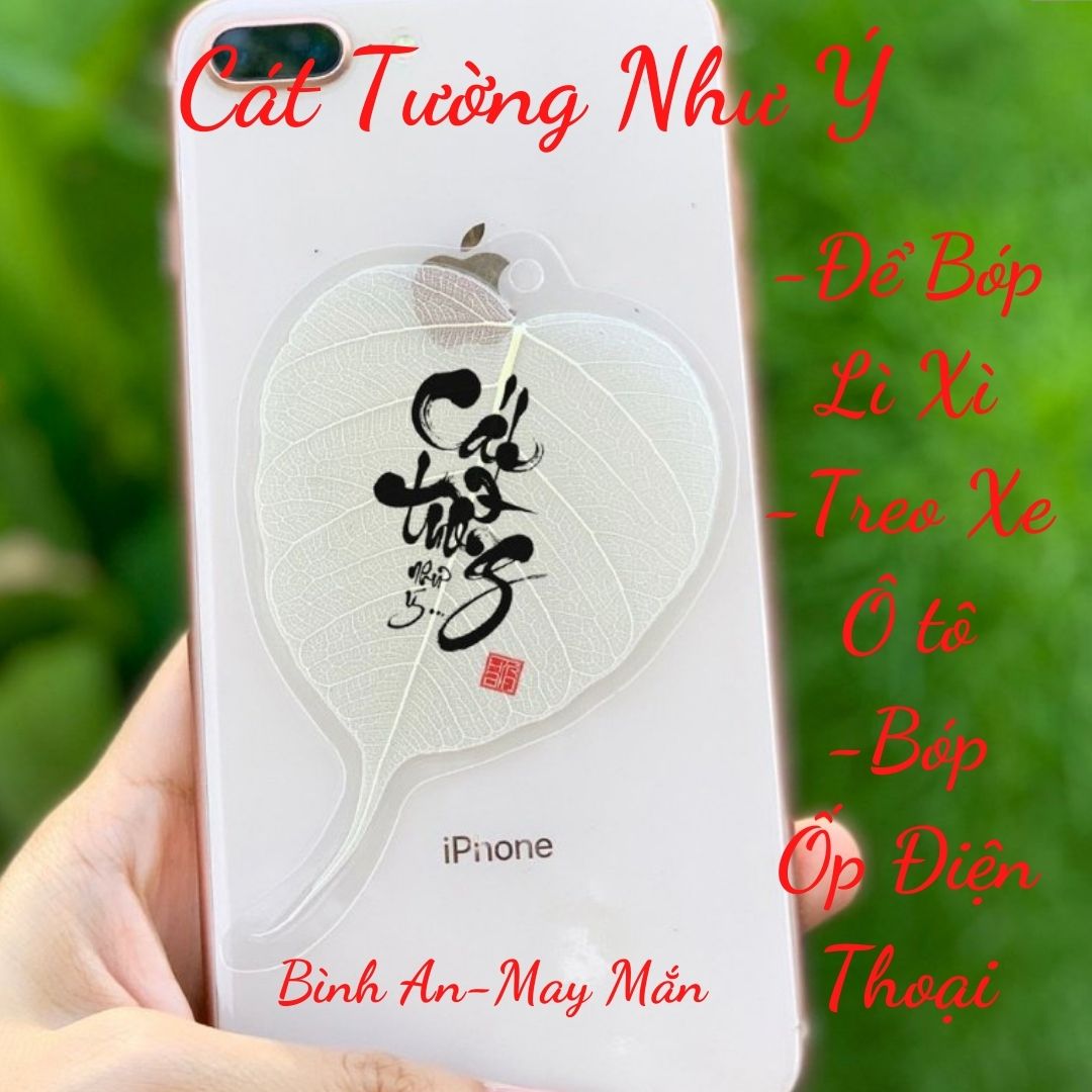 Lá Bồ Đề Tâm Ý - Chữ Cát Tường (Đem Lại Bình An Và May Mắn)