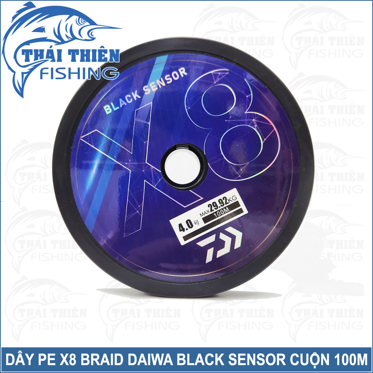 Dây Câu Lure Pe Braid X8 Daiwa Black Sensor Cuộn Dài 100m Nối Liền Màu Đen