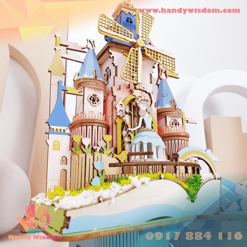 Mô hình hộp nhạc gỗ - Lâu đài cổ tích - Robotime Magic Castle AM59