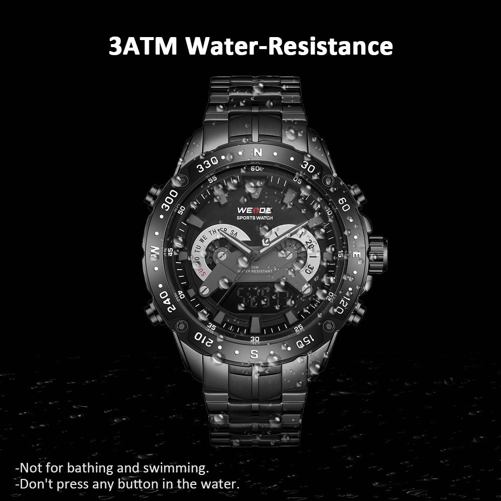 Đồng hồ Quartz WEIDE WH8501 nam Màn hình kép, Kỹ thuật số,Chống nước 3ATM