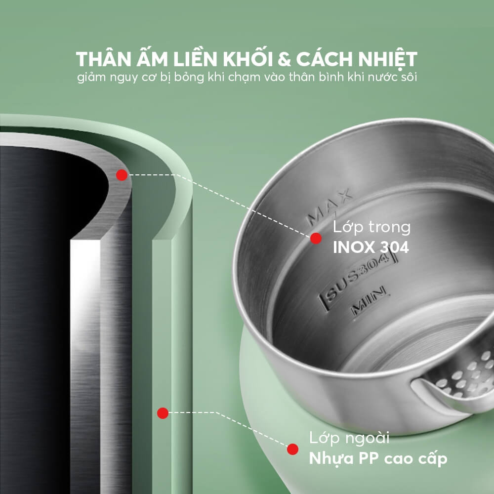 Ấm siêu tốc Elmich KEE 8456 AW - Hàng chính hãng