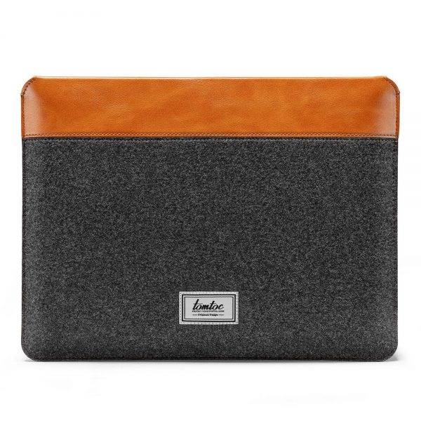 Túi Chống Sốc Tomtoc (USA) Felt &amp; Pu Leather For Macbook Pro/Air 13'' New (H16-C02Y) - Hàng nhập khẩu