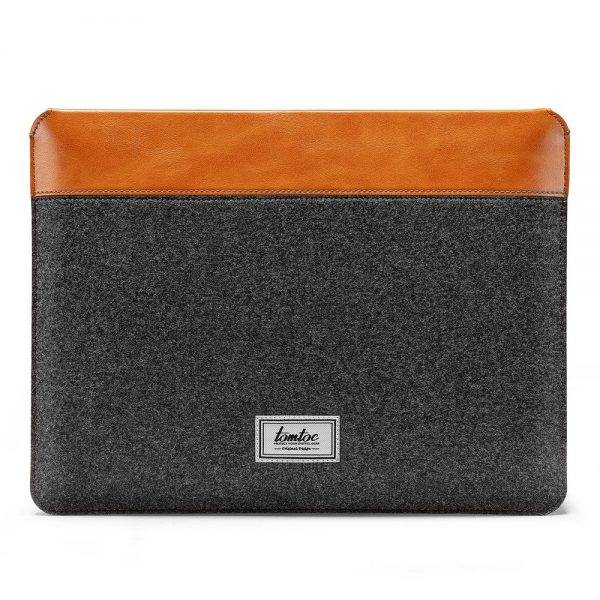 Túi Chống Sốc Tomtoc Felt & Pu Leather For Macbook Pro/Air 13'' New - Hàng nhập khẩu