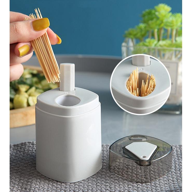 Hũ Lọ Đựng Tăm Dáng Thon Đa Năng Tiện Dụng Hộp Đựng Tăm Gia Đình