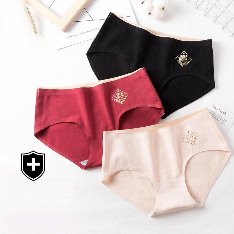 Combo 5 Quần lót nữ, quần lót cotton O2 ép không đường may kháng khuẩn, chống viêm nhiễm