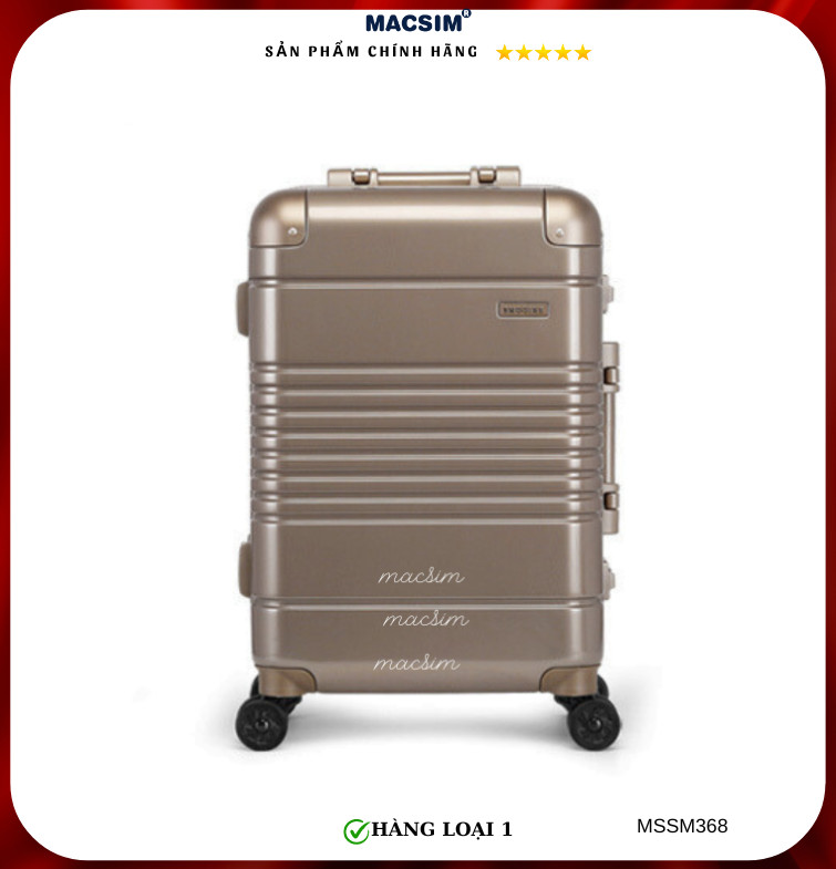 Vali cao cấp Macsim Smooire MSSM368cỡ 20 inch màu gold - Hàng loại 1