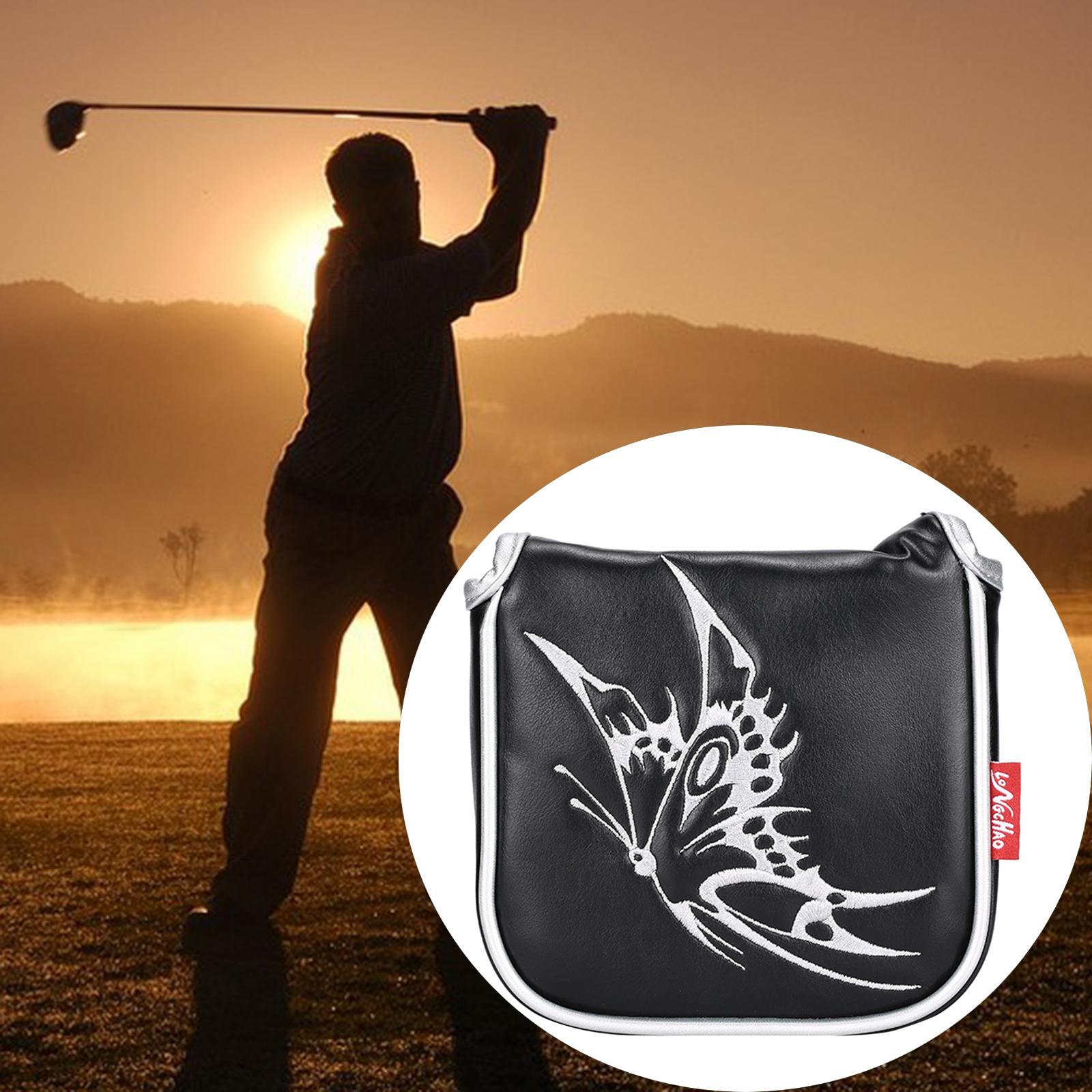 2 PCS Universal Golf Mallet Putter Covers Headcover Magnetic Closure Guard