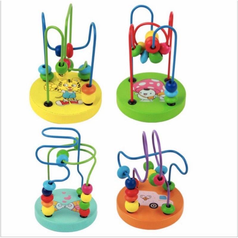 Đồ chơi gỗ montessori, bộ luồn hạt rèn luyện kỹ năng khéo léo, phát triển tư duy cho bé KidHouse.vn