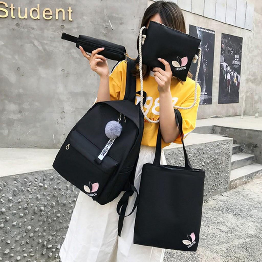 BỘ 4 MÓN BALO VỚI 3 CHIẾC LÁ NGỘ NGHĨNH