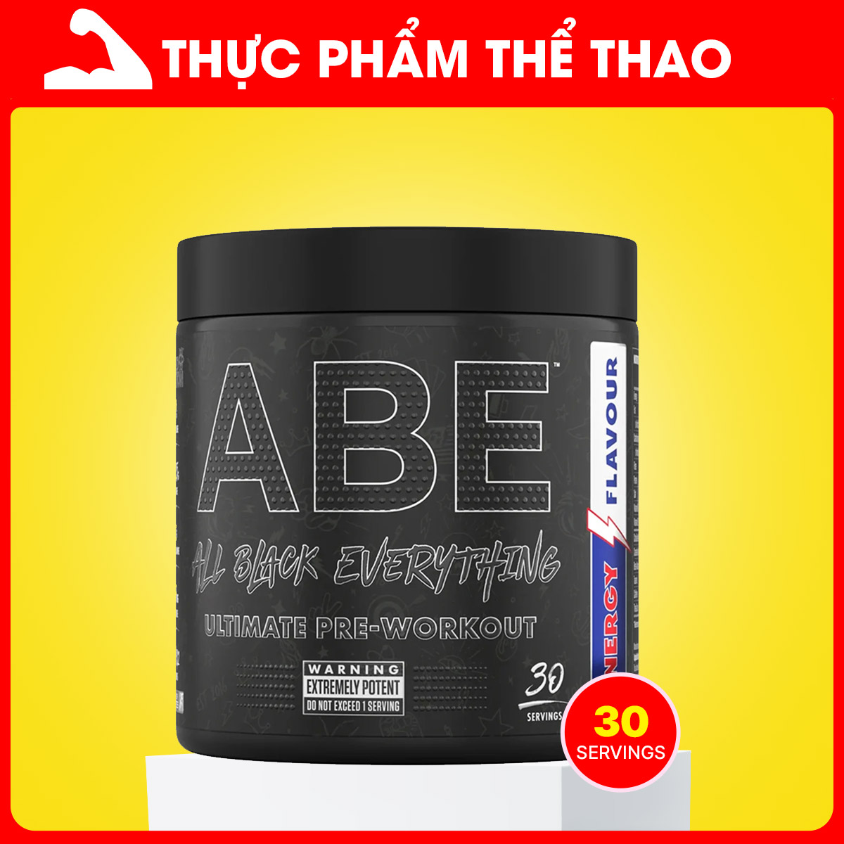 Tăng sức mạnh - ABE - Pre-workout - Hộp 30 lần dùng - Hỗ trợ tăng Sức Mạnh, Sức Bền - Chính Hãng