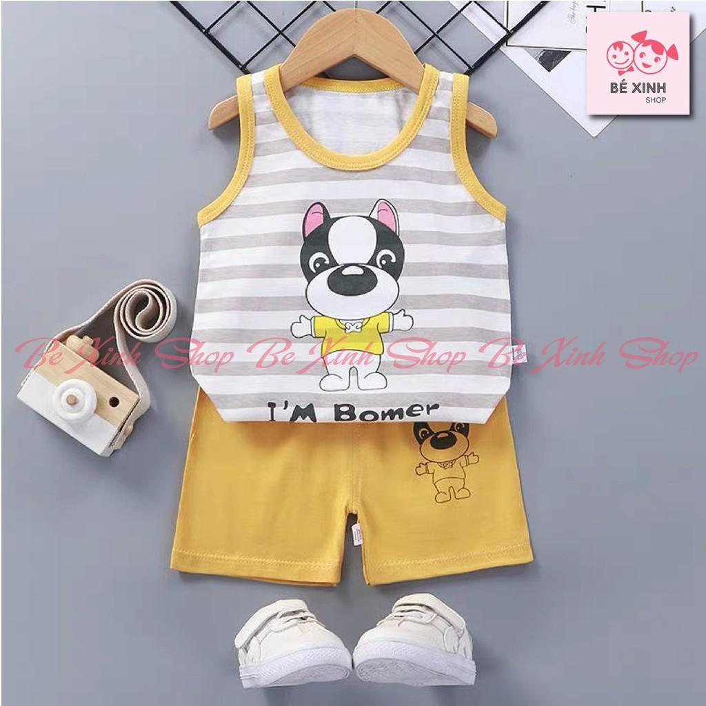 Đồ bộ quần áo ba lỗ cho bé trai bé gái trẻ em Minky Mom bộ thun lạnh Minky Mom BA 3 LỖ cho bé trai gái QC