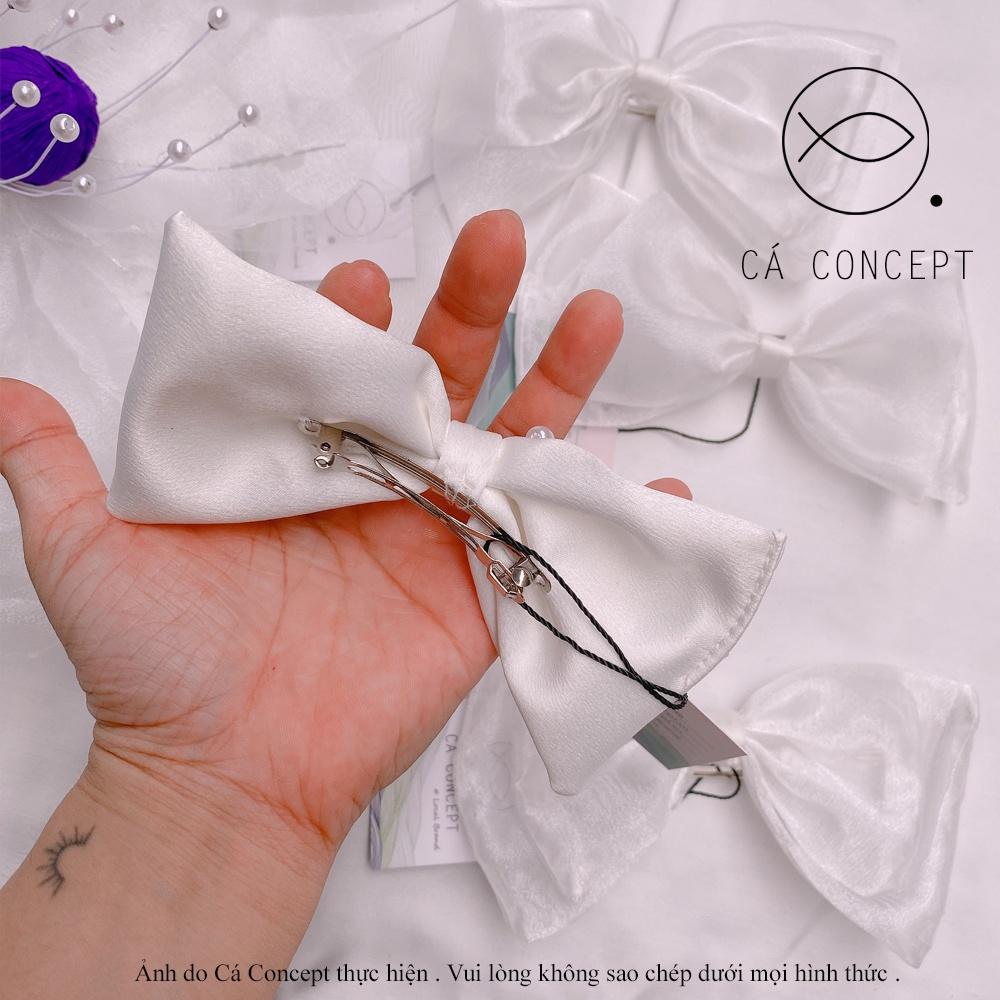 Nơ Voan lụa CÁ CONCEPT nơ cài tóc có đủ màu