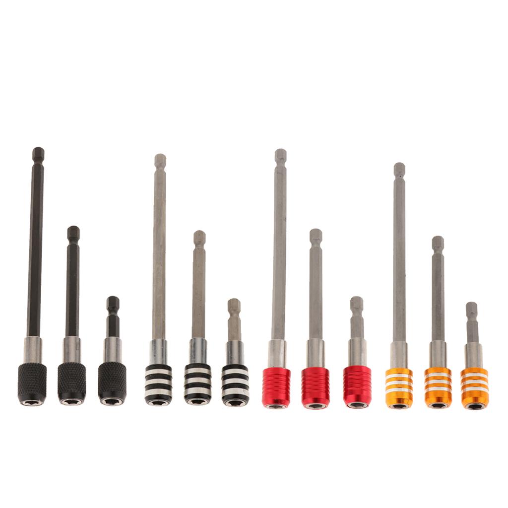 3Pcs Hex Shank Quick Release 1/4 Screwdriver Extension Drill Holder Bits