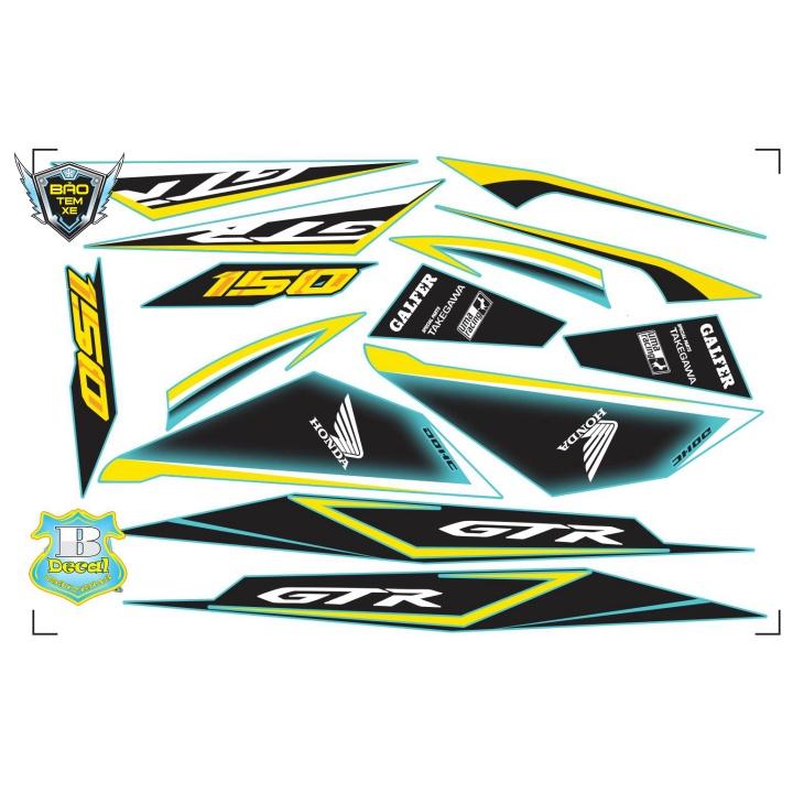 Tem rời dán xe winner GTR dán xe xanh ngọc