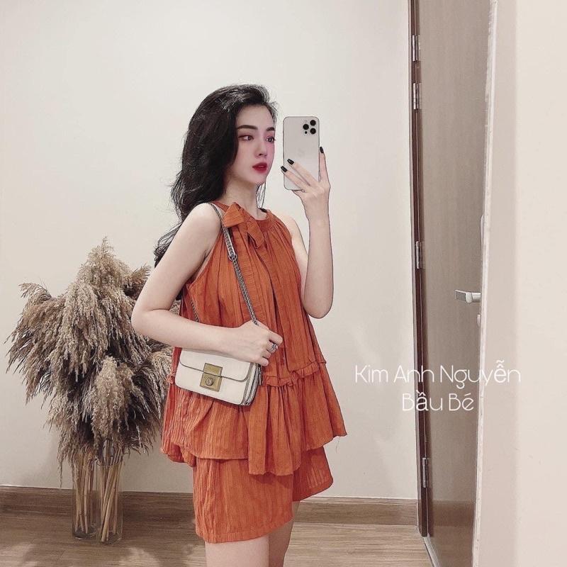 047 - SET ÁO CỔ YẾM NƠ QUẦN SHORT