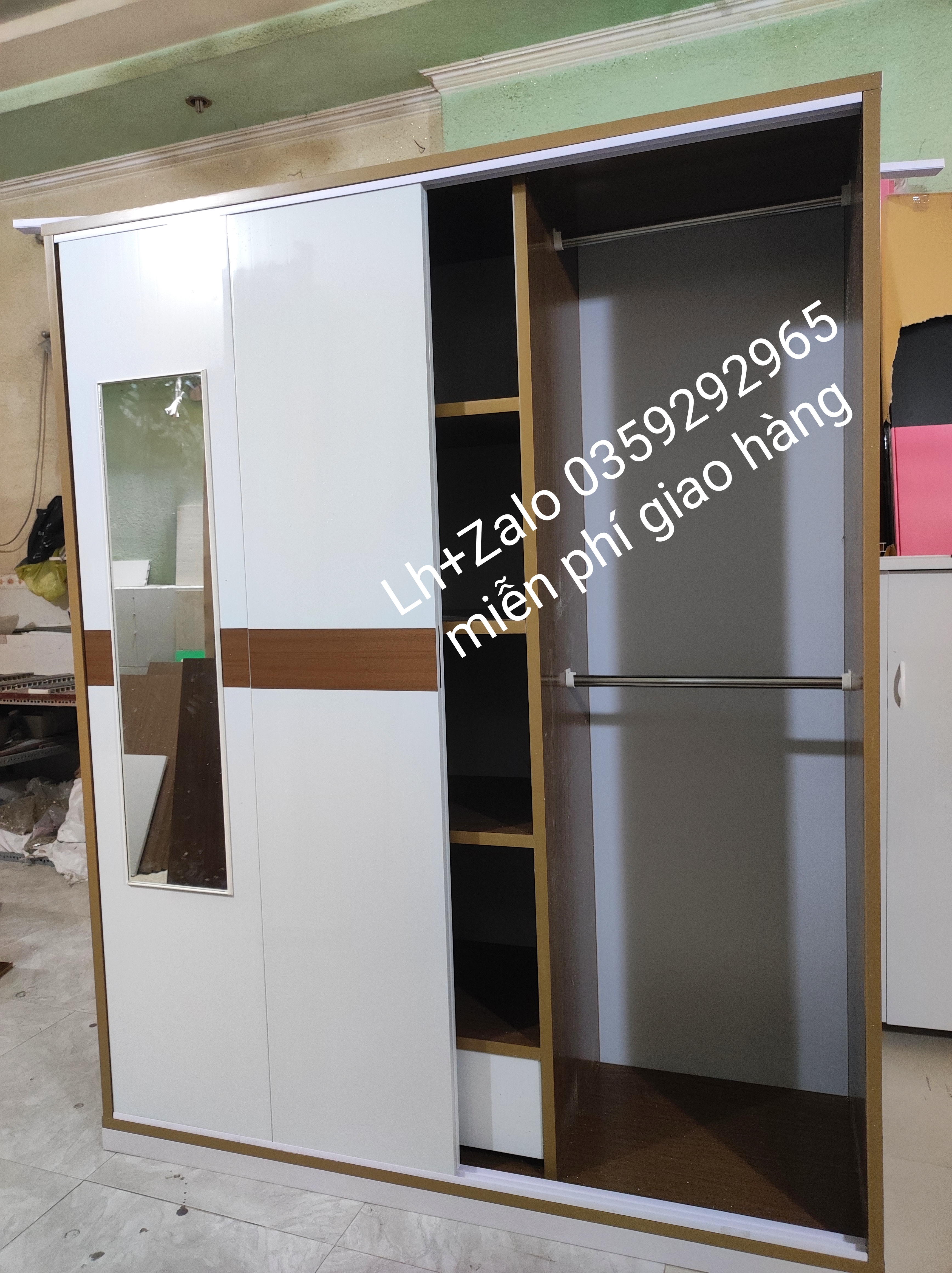 Tủ nhựa đài Loan 4 cánh cửa lùa