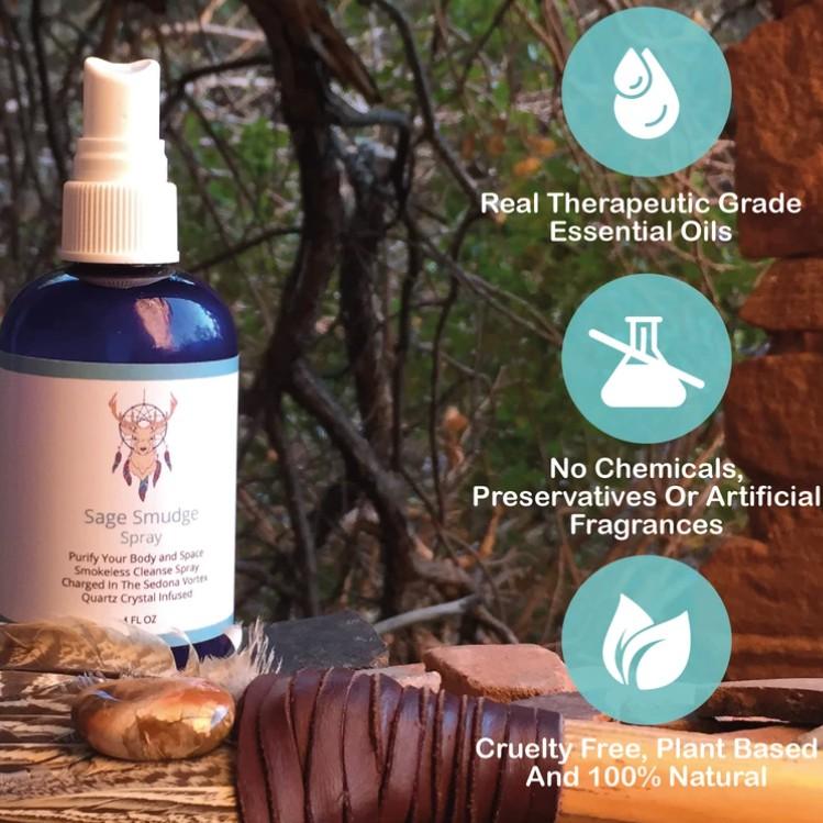 Chai Xịt Thanh Tẩy (Sage / Palo Santo Spray) Làm Sạch Không Gian &amp; Tái Tạo Năng Lượng Chuyên Sâu &amp; Nhanh Chóng l XÔ THƠM THANH TẨY